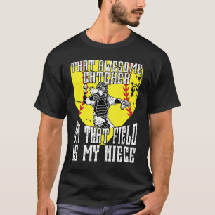 Camiseta Tio Receptor De Softbol Tio Orgulhoso De Um Recept