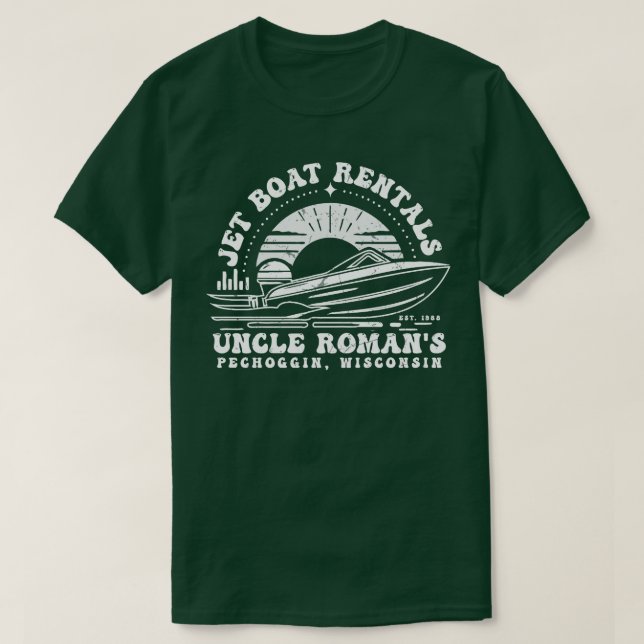 Camiseta Tio Romans Jet Boat Rental (Frente do Design)