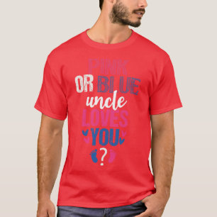 Camiseta Tio rosa ou azul ama você 1