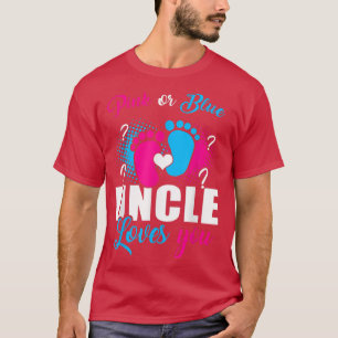 Camiseta Tio Rosa Ou Azul Te Ama Para O Sexo Revelar Amor