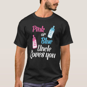 Camiseta Tio Rosa Ou Azul Te Ama Sexo Bebê Reveal Pa