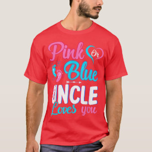 Camiseta Tio Rosa Ou Azul Te Ama Sexo Bebê Reveal Pa