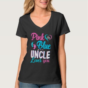 Camiseta Tio Rosa Ou Azul Te Ama Sexo Bebê Reveal Pa