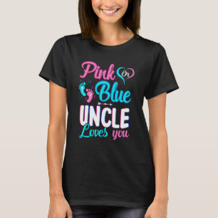 Camiseta Tio Rosa Ou Azul Te Ama Sexo Bebê Reveal Pa