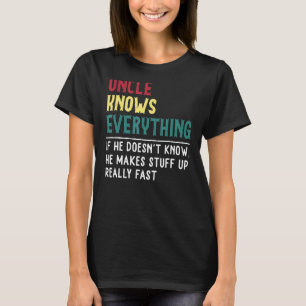Camiseta Tio Sabe Tudo Dia de os pais Para Tio Engraçado