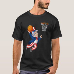 Camiseta Tio Sam 4 de julho Patriótico Dunking