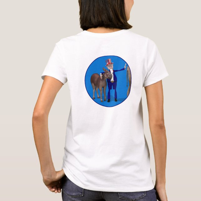 Camiseta Tio Sam Ama Burros (Verso)