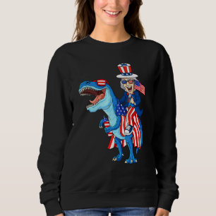 Camiseta Tio Sam Andando No Rex 4 De Julho Meninas Crianças