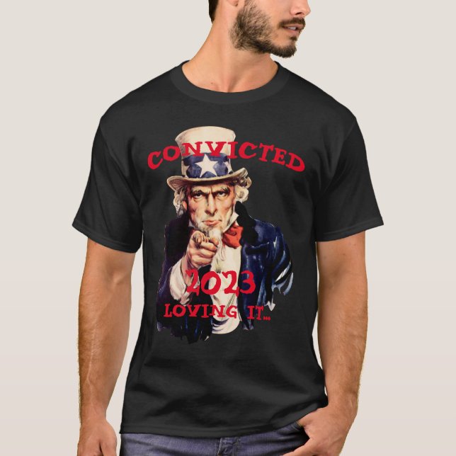 Camiseta Tio Sam Condenado Trump 2023 (Frente)