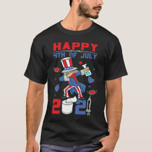 Camiseta Tio Sam Dabbing 4 de julho de 2021 crianças menino