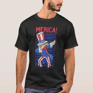 Camiseta Tio Sam Dabbing 4 De Julho Merica Men Women Ki