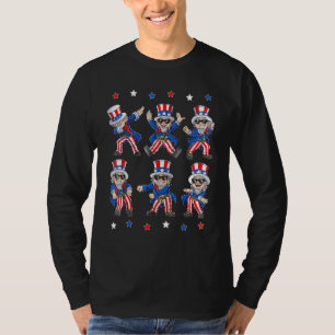 Camiseta Tio Sam Dançando 4 de Julho Meninos Meninas Crianç
