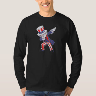 Camiseta Tio Sam Dançando Dabbing 4 De Julho Meninos Menina