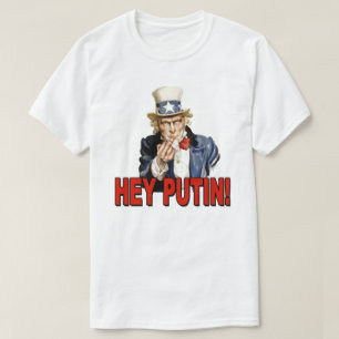 Camiseta Tio Sam Dedo do Meio Hey Putin