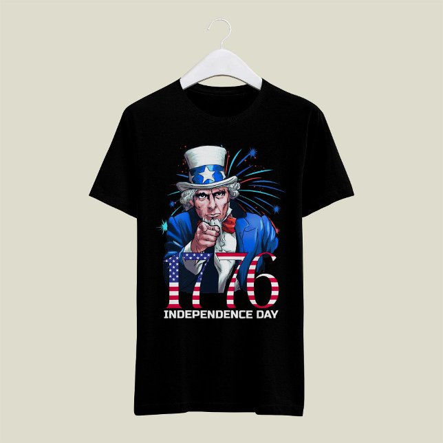 Camiseta Tio Sam Dia da Independência 1776 (Criador carregado)