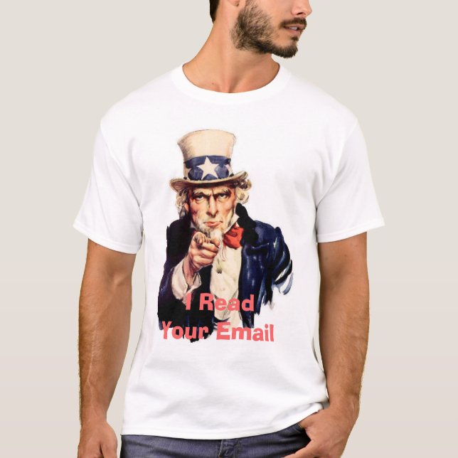 Camiseta Tio Sam, eu li seu email (Frente)