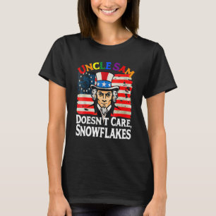 Camiseta TIO SAM NÃO SE IMPORTA COM SNOWFLAKES Engraçado Am
