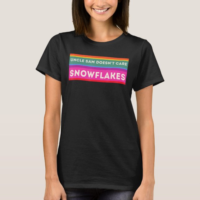 Camiseta TIO SAM NÃO SE IMPORTA COM SNOWFLAKES ENGRAÇADO am (Frente)