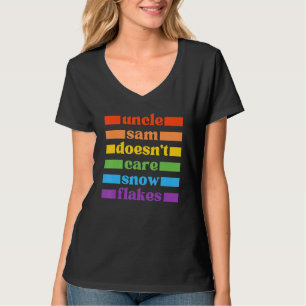 Camiseta TIO SAM NÃO SE IMPORTA SNOWFLAKES Lindo Americano