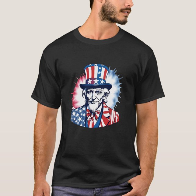 Camiseta Tio Sam Tie Dye Fogos de Artifício (Frente)