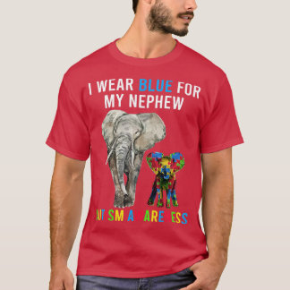 Camiseta Tio Tia Autismo Elefante s, Visto Azul para o meu 