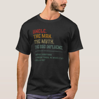 Camiseta Tio Vintage O Homem O Mito A Má Influência R