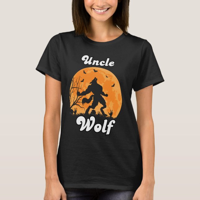 Camiseta Tio Wolf Matando a Tribo da Família Lobos Lua (Frente)