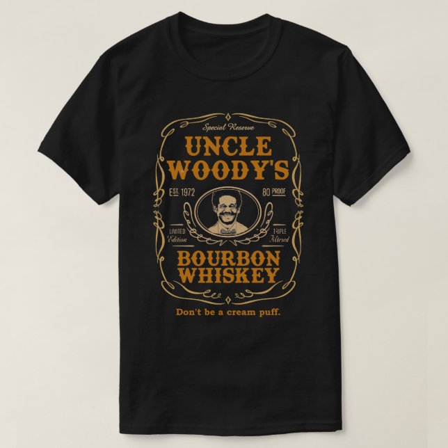 Camiseta Tio Woodys Bourbon Whiskey (Frente do Design)