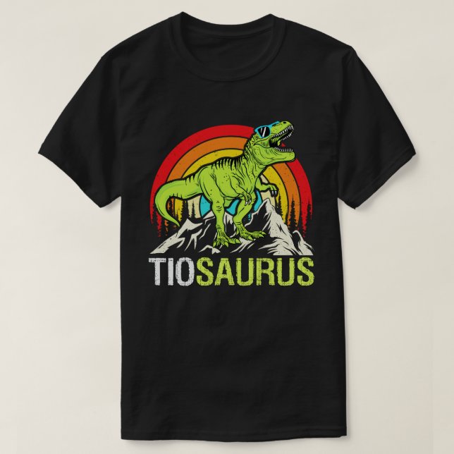 Camiseta Tiossauro Dinossauro Tio Saurus Dia de os pais (Frente do Design)