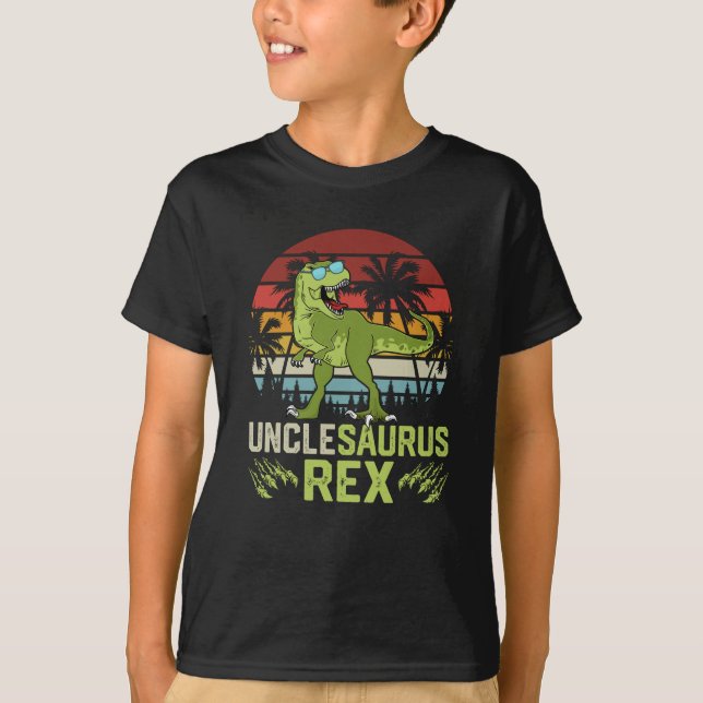 Camiseta TioTiranossauro Rex | Design Legal de Dinossauro R (Frente)