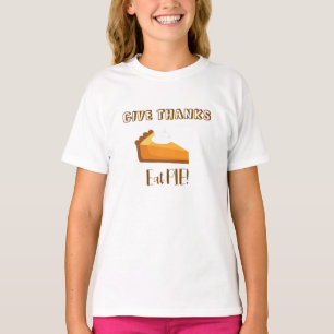 Camiseta Típica de Ação de Graças para Comer Pie Feliz aos