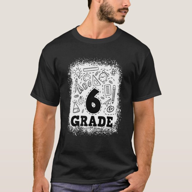 Camiseta Típica de Grau 6 brilhante 6 de Grau Voltado (Frente)