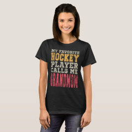 Camiseta Típica de Vintage da Avó Jogadora de Hóquei Favori