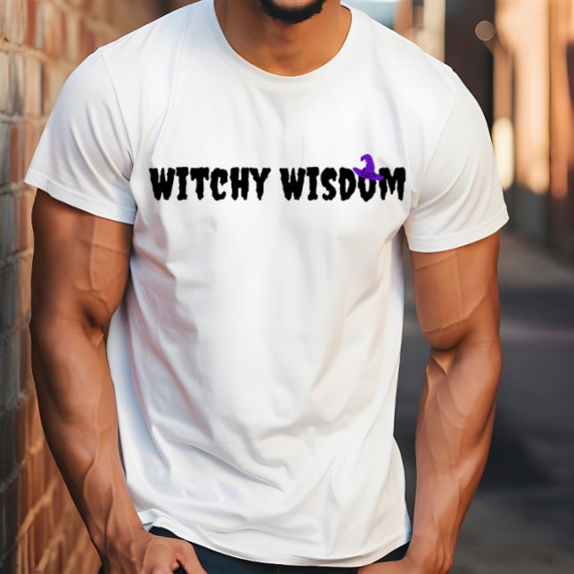 Camiseta Típica de Witchy Wisdom Halloween roxa (Criador carregado)
