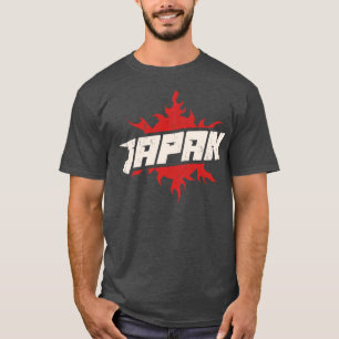 Camiseta Típica do emblema do crachá do Japão angustiada