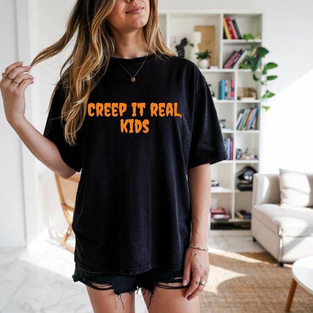 Camiseta Típica laranja de professor de humor de halloween (Criador carregado)