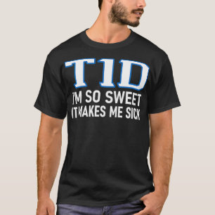 Camiseta Tipo 1 Diabetes Engraçados Com T1D Novelty Ofertas