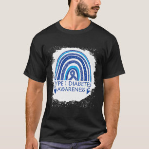 Camiseta Tipo 1 Sensibilização para a Diabetes Branqueada R