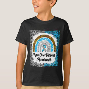 Camiseta Tipo 1 Sensibilização para a Diabetes Branqueada R