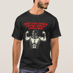 Camiseta Tipo Corporal Treina Mas Realmente Ama Comida Fitn