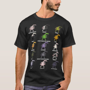 Camiseta Tipo de Ambistoma da Biologia Axolotl Science Axol
