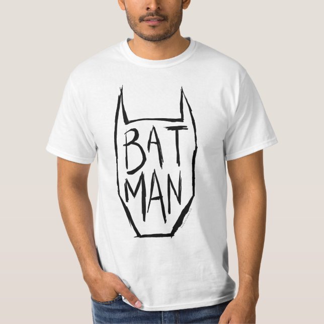 Camiseta Tipo de Batman na Cabeça (Frente)