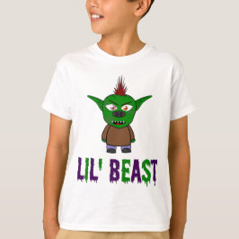 Camiseta Tipo de letra T de Goblin Roxo e Lil'Beast Goblin
