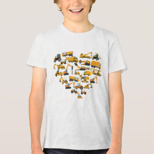 Camiseta Tipo de Namorados de Bulldozer de Escavador de Con