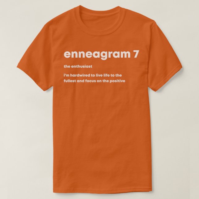 Camiseta Tipo de Personalidade Enneagram (Frente do Design)