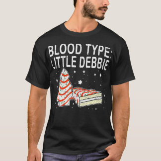 Camiseta Tipo de Sangue Pequena Debbie Natal Bolo Engraçado