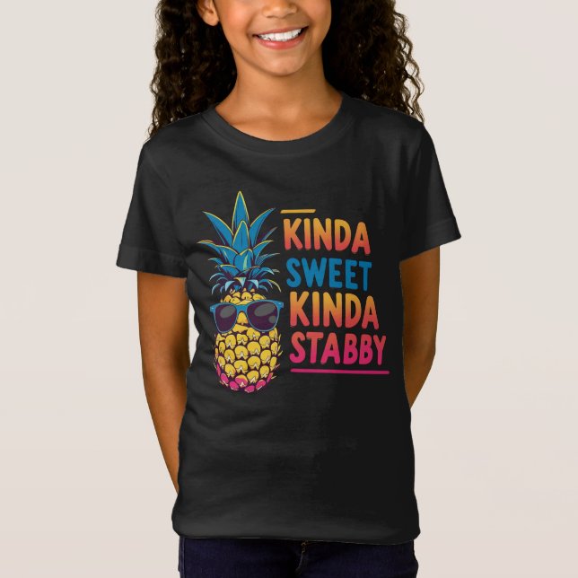 Camiseta Tipo Doce, Tipo Esfaqueado, Abacaxi. (Frente)