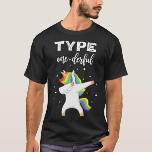 Camiseta Tipo Maravilhoso Dabbing Unicorn Diabetes Consciên
