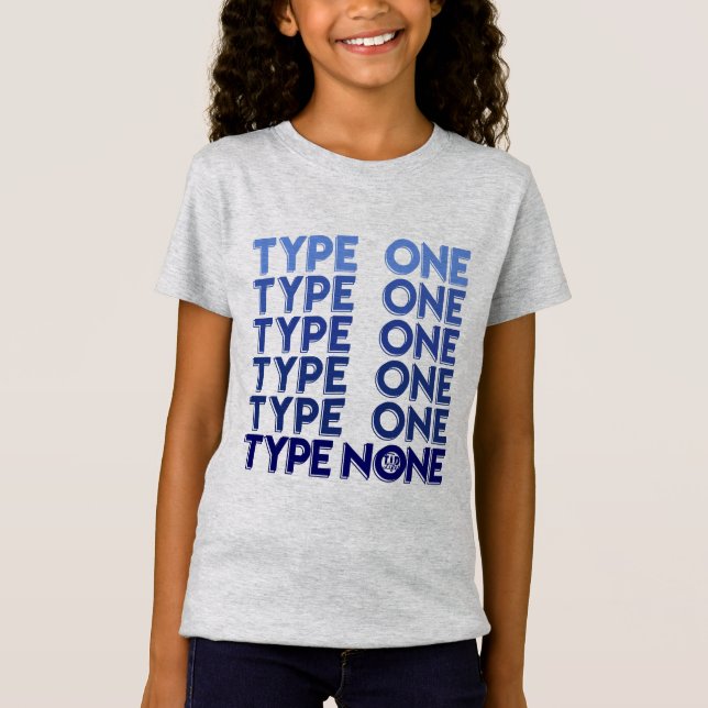 Camiseta Tipo Nenhum [Azul/Cinza] (Frente)