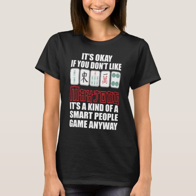Camiseta Tipo O Conselho De Jogo Do Smart Pessoas Mahjong (Frente)